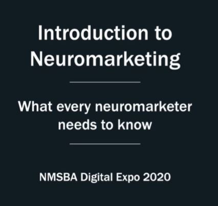 Free online course 'introduction to neuromarketing' for members of the NMSBA